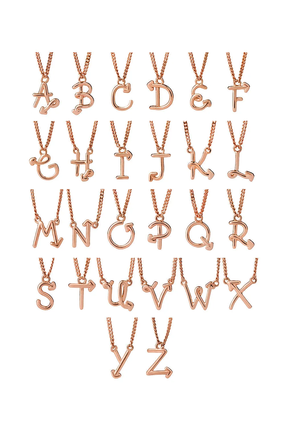 Single Initial Necklace Rose Gold sold by Karen Walker product image thumbnail 4