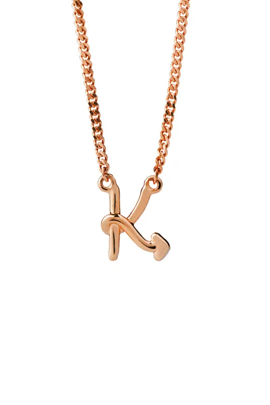 Single Initial Necklace Rose Gold sold by Karen Walker