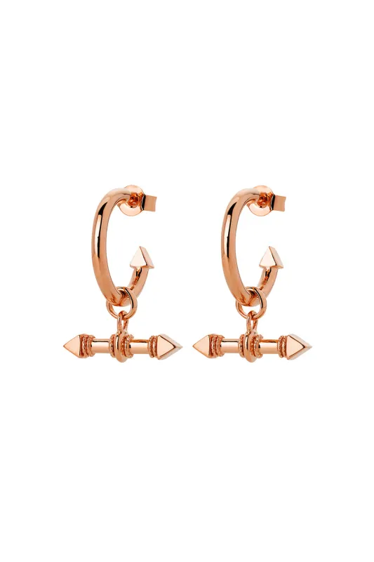Arrow Fob Earrings Rose Gold sold by Karen Walker