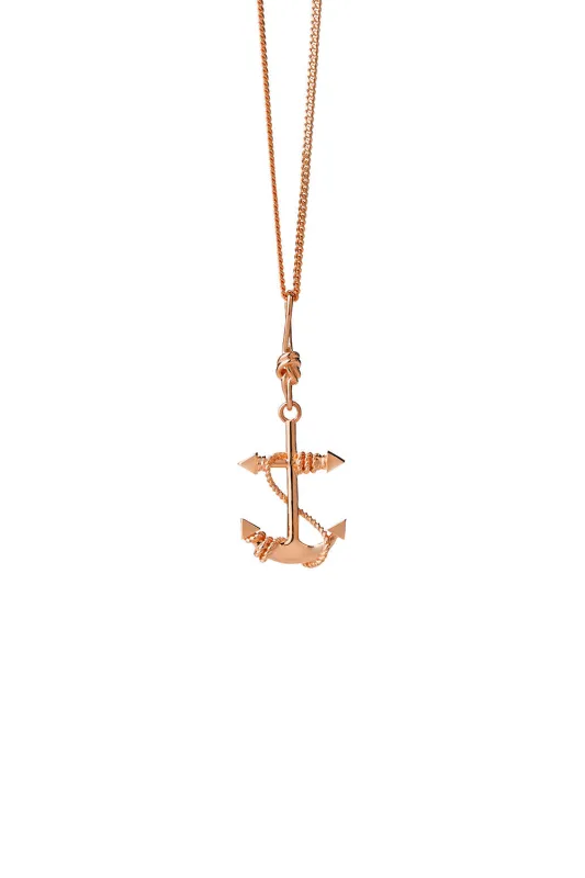 Anchor Necklace Rose Gold sold by Karen Walker