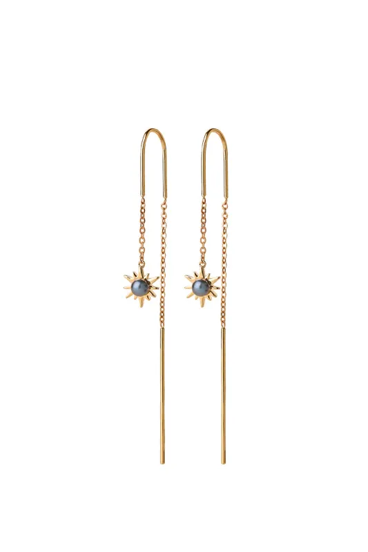 Temptation Thread Earrings Gold sold by Karen Walker