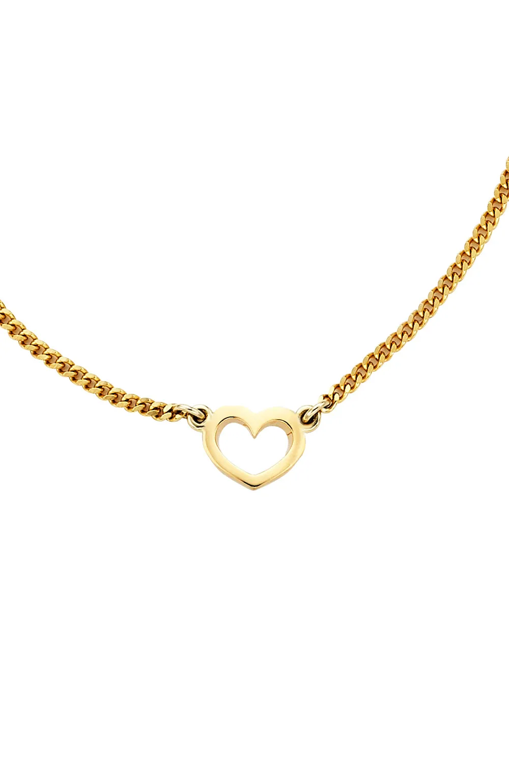 Mini Heart Necklace Gold sold by Karen Walker