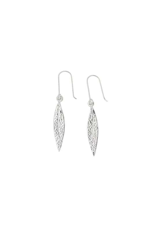 Leaf Earrings Silver sold by Karen Walker