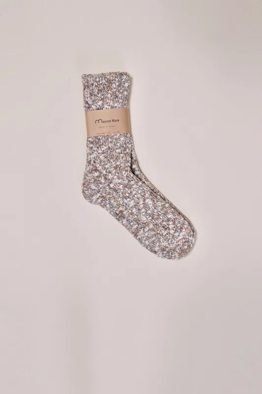 Slub Nep Twister Heather Multi Mix Socks Gray sold by Karen Walker