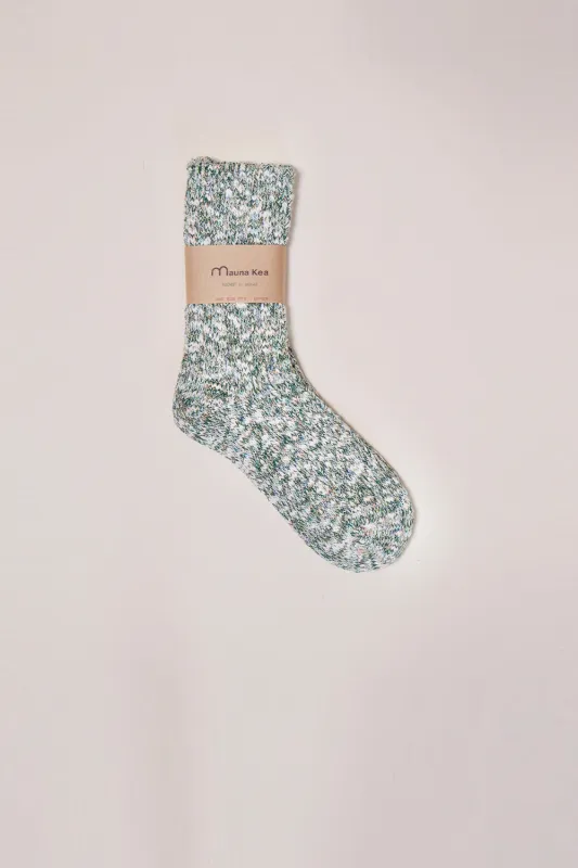 Slub Nep Twister Heather Multi Mix Socks Green sold by Karen Walker