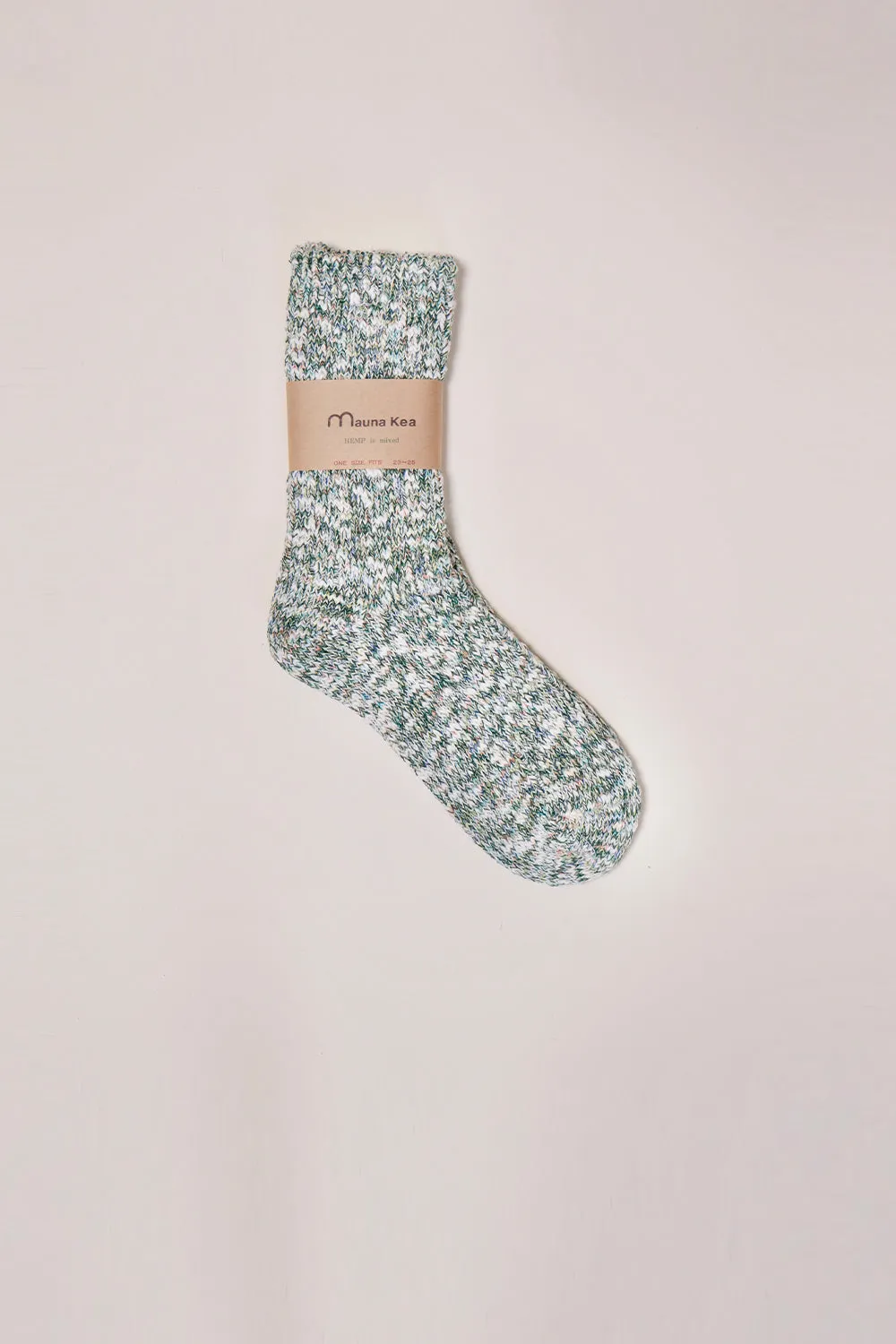 Slub Nep Twister Heather Multi Mix Socks Green sold by Karen Walker