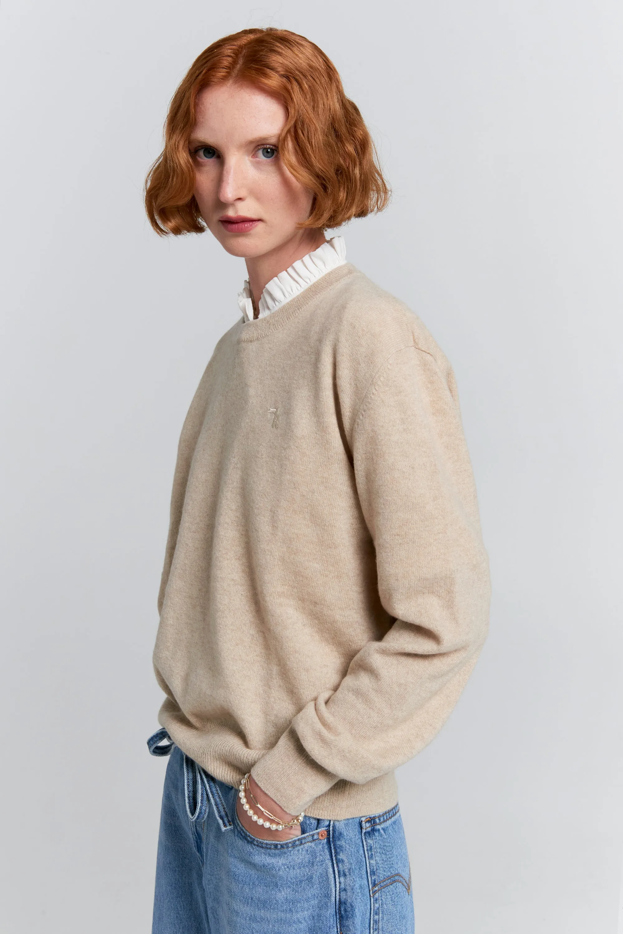 Classic Cashmere Sweater Stone Marle sold by Karen Walker product image thumbnail 2