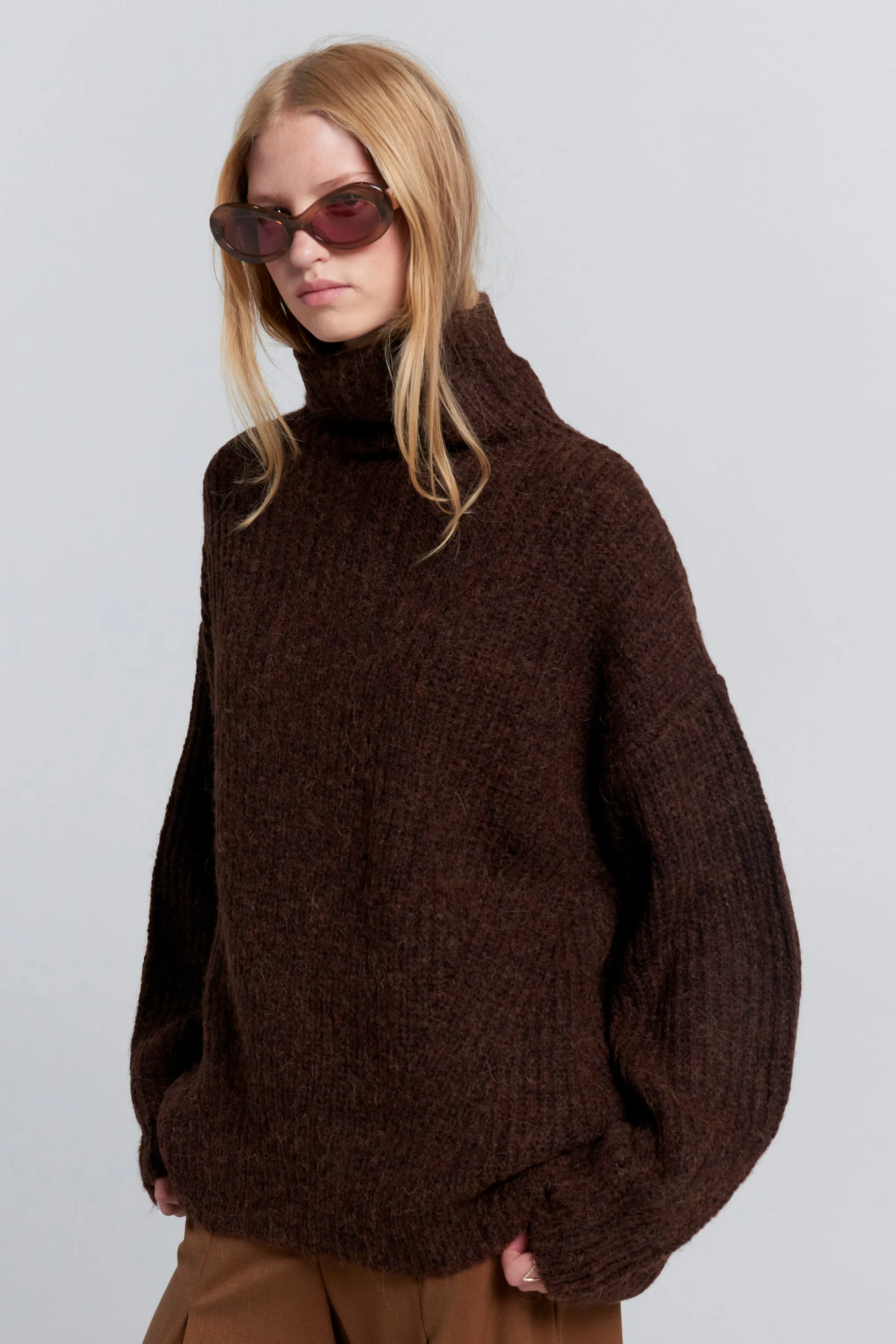 Funnel Neck Sweater Port sold by Karen Walker
