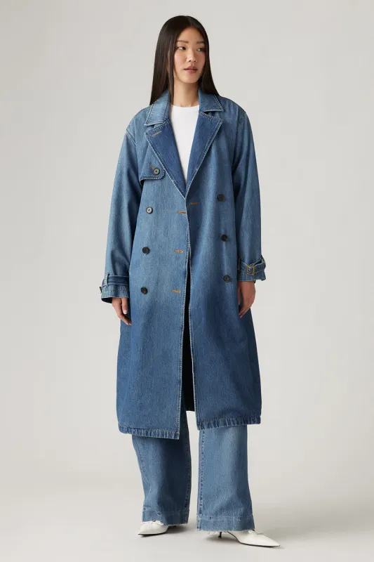 Spade Trench Coat Let's Get Lost Again Blue made by Levi's