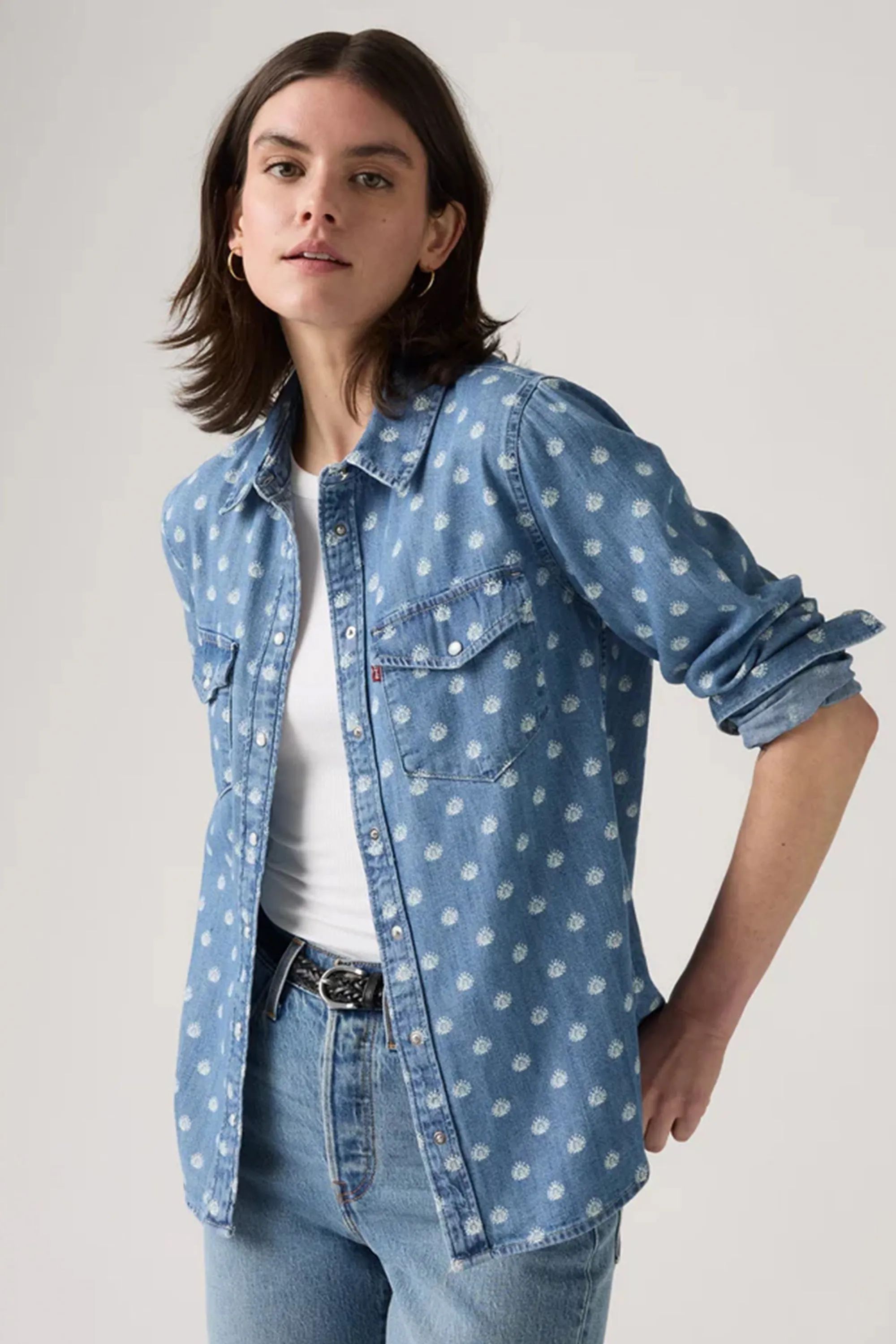 Iconic Western Shirt Catt Block Print sold by Karen Walker product image thumbnail 2