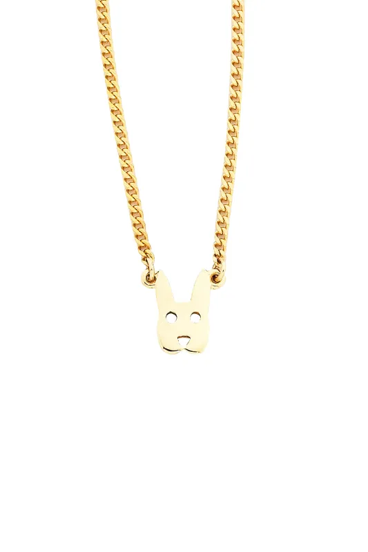 Mini Rabbit Necklace Gold sold by Karen Walker