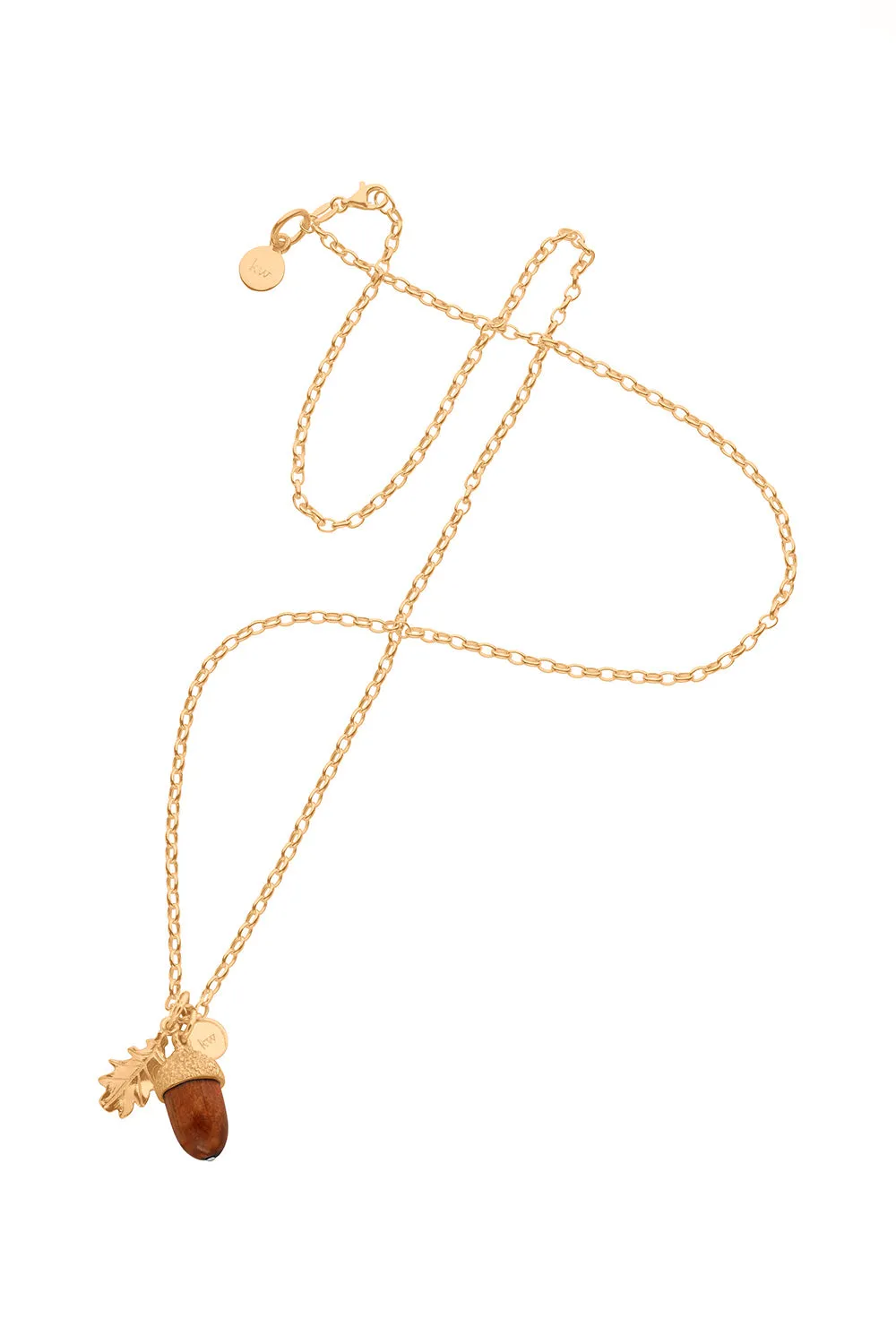 Acorn with Wood Pendant Gold sold by Karen Walker product image thumbnail 2