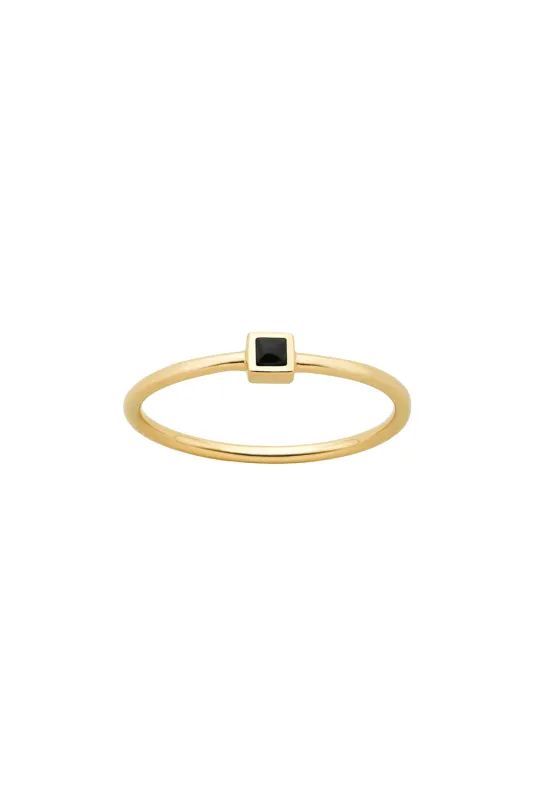 Fine Solar Ring Gold Onyx sold by Karen Walker