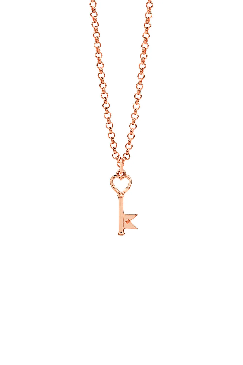 Monogram Key Necklace Rose Gold sold by Karen Walker