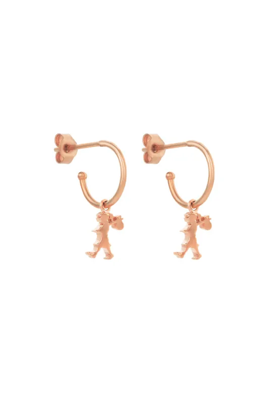 Runaway Girl Hoop Earrings Rose Gold sold by Karen Walker