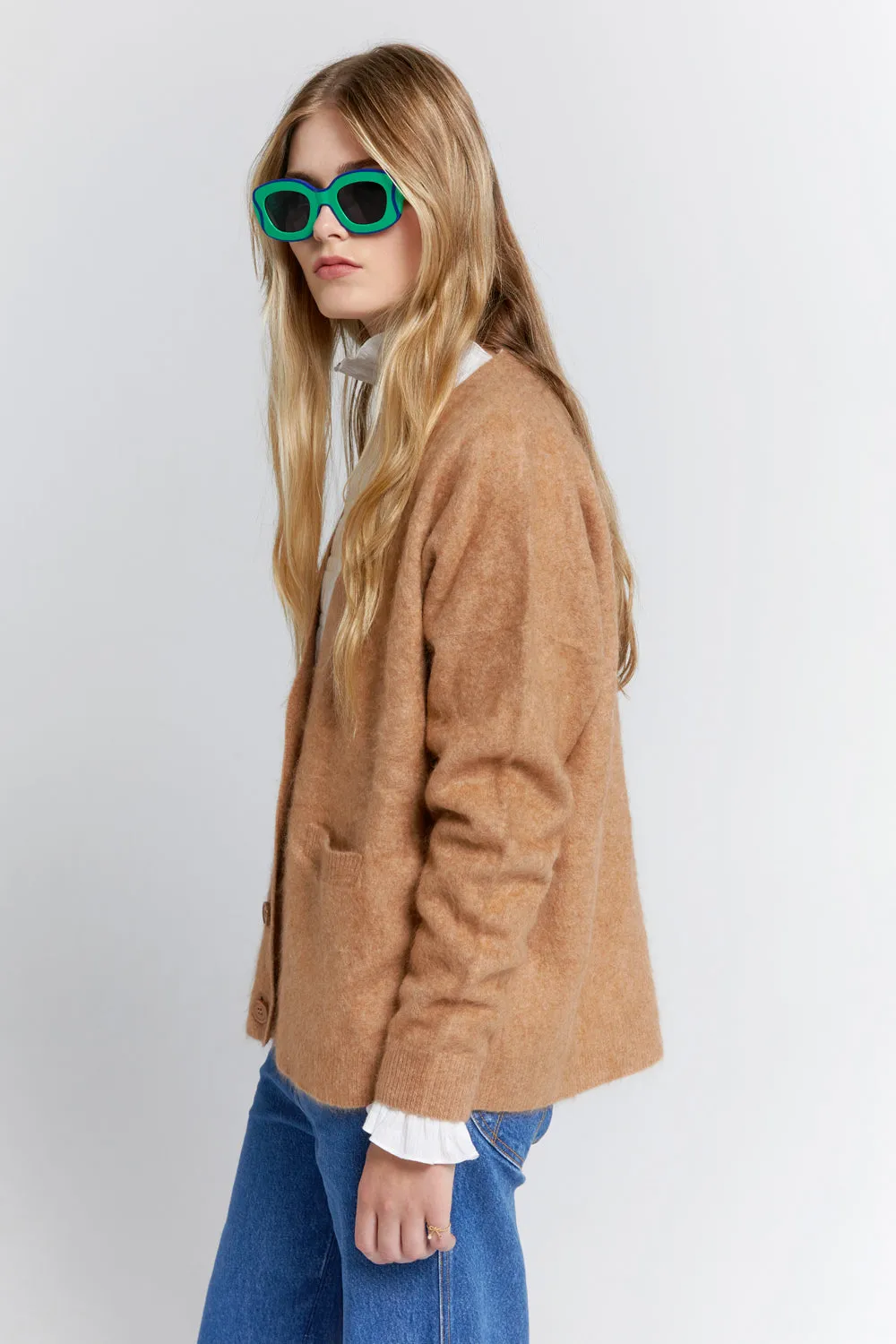 Suki Cashmere Cardigan Camel sold by Karen Walker product image thumbnail 2