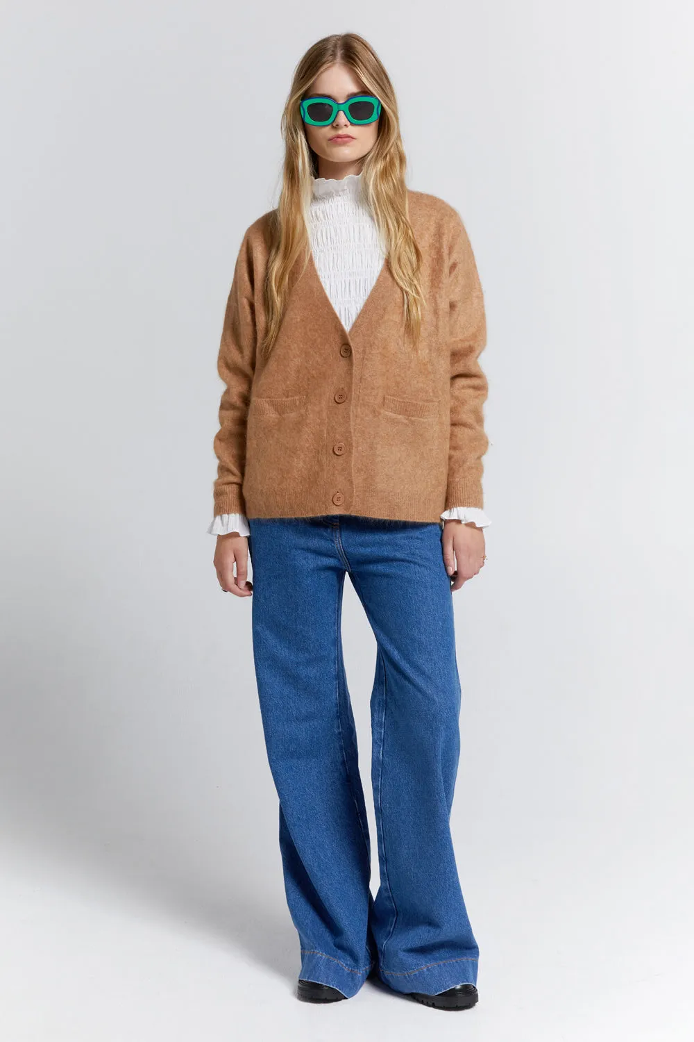 Suki Cashmere Cardigan Camel sold by Karen Walker product image thumbnail 4