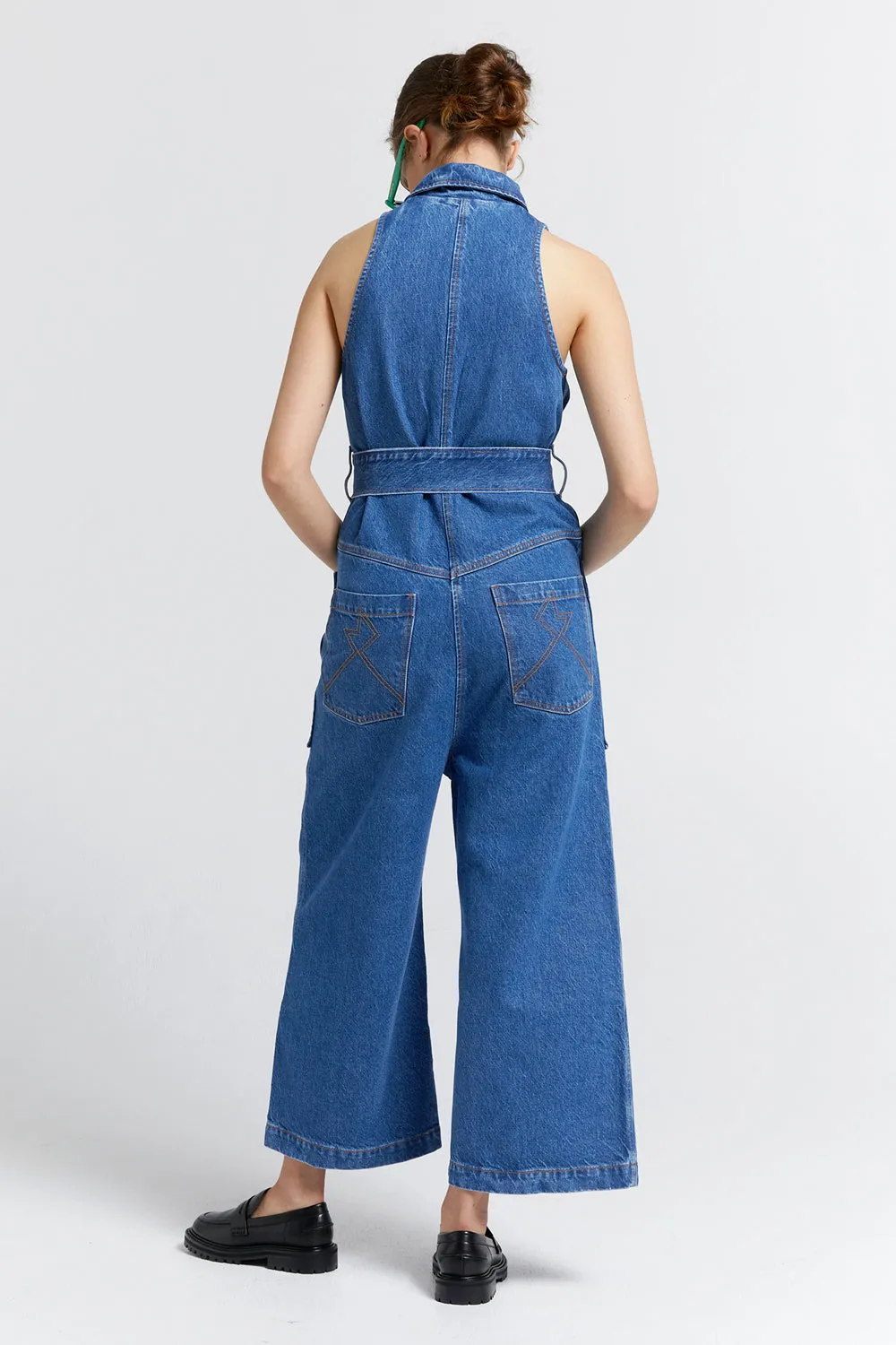Aeronautical Jumpsuit Washed Denim sold by Karen Walker product image thumbnail 3