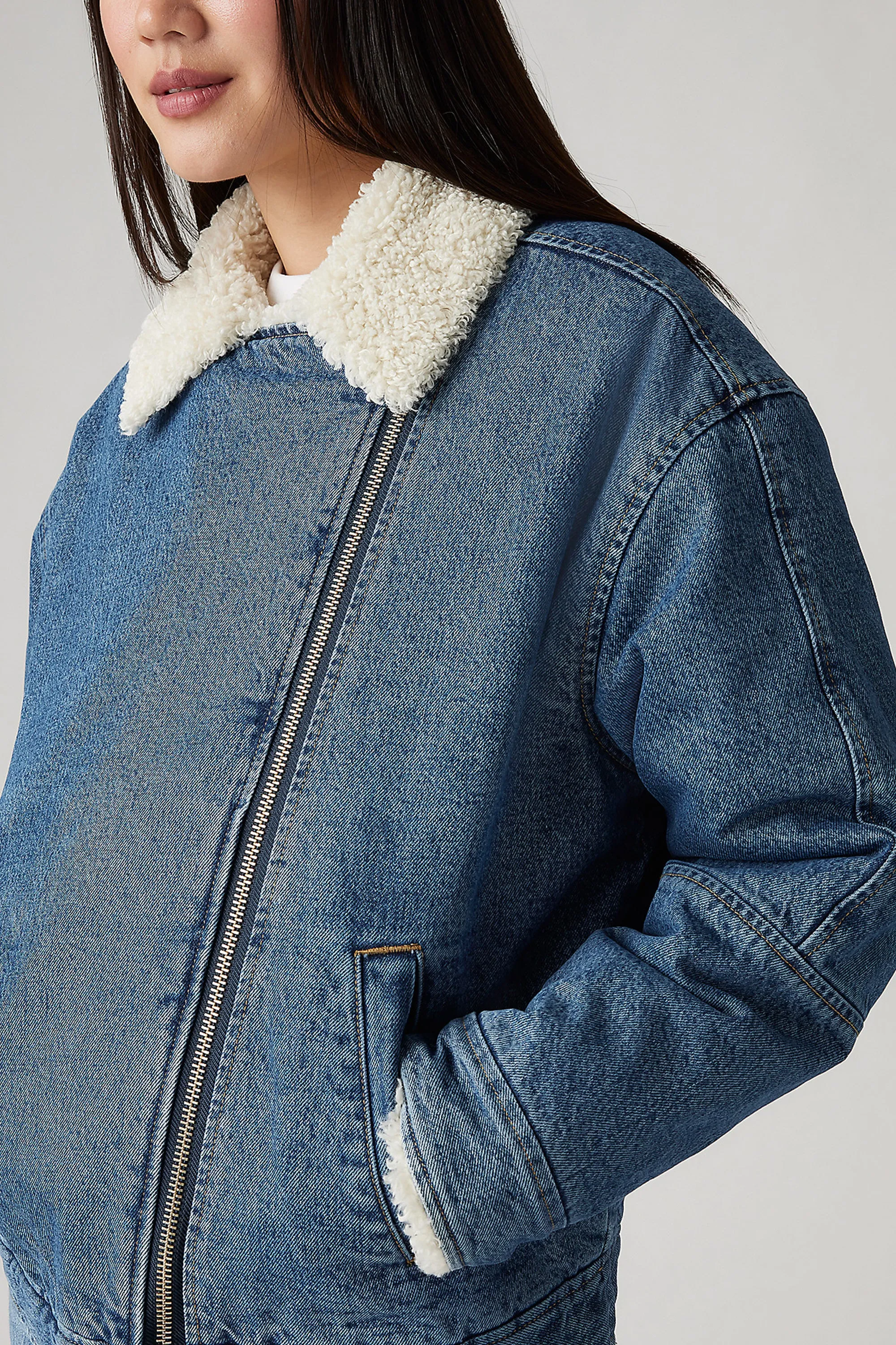 Sherpa Flight Jacket In the Air sold by Karen Walker product image thumbnail 4