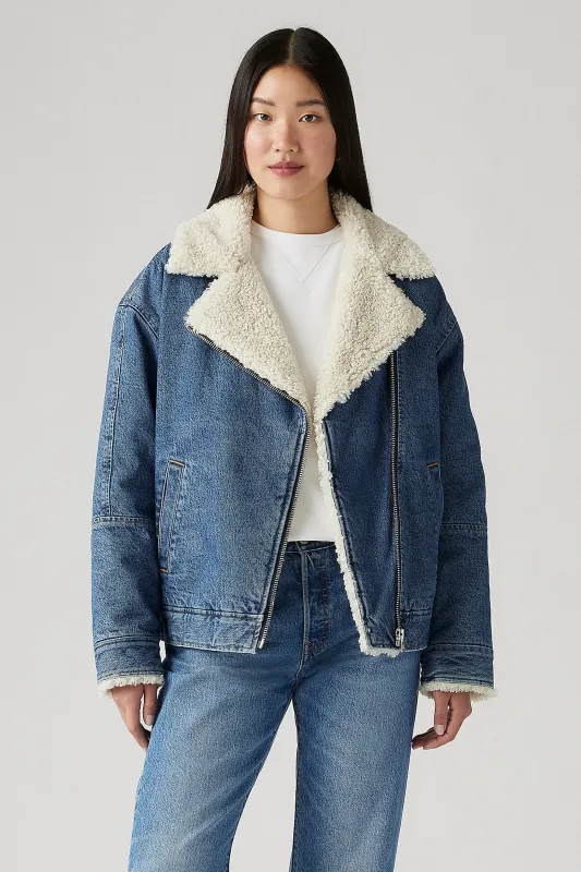 Sherpa Flight Jacket In the Air sold by Karen Walker