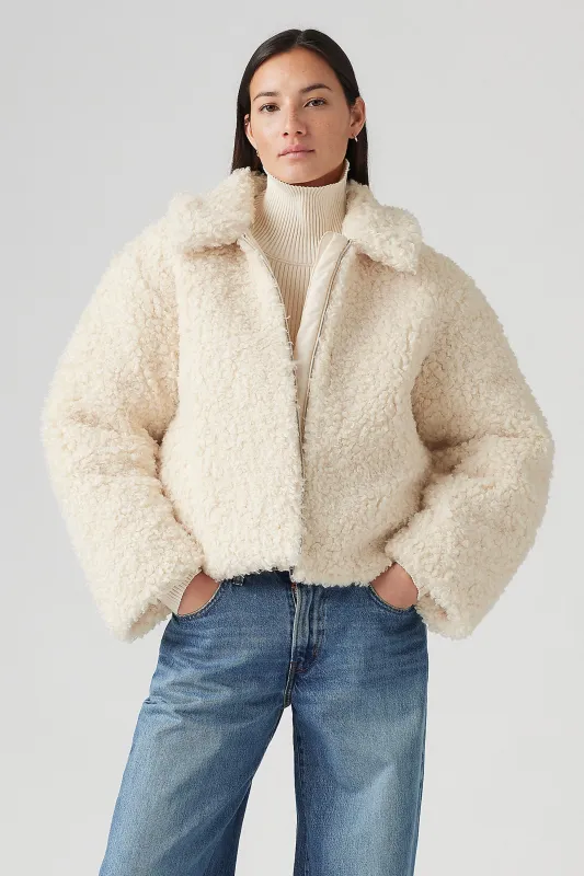 Kate Sherpa Jacket White Swan sold by Karen Walker