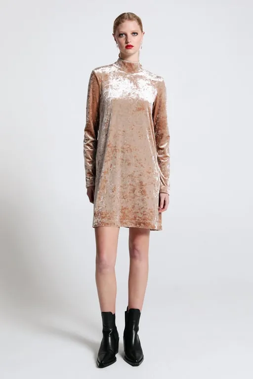 Electric Velvet Dress Champagne sold by Karen Walker