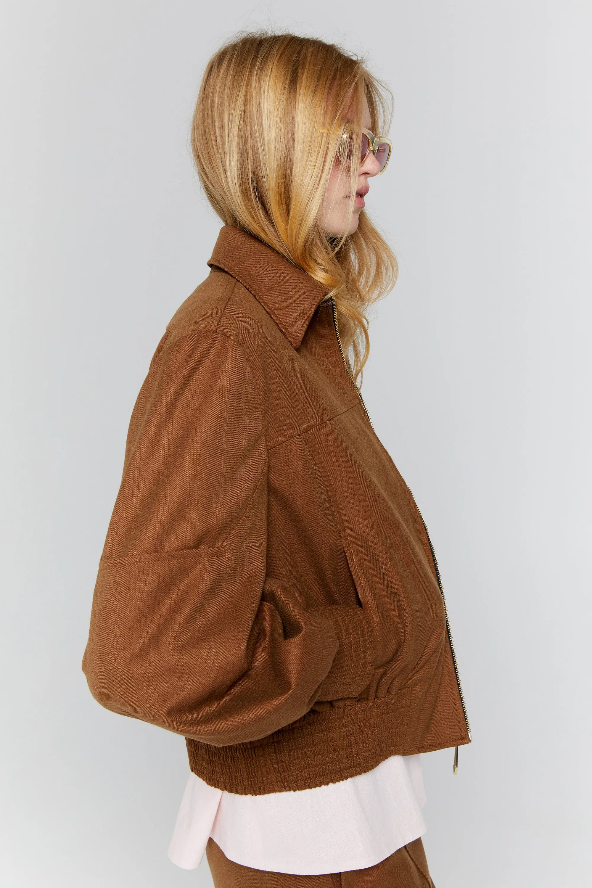 Rider Bomber Jacket Chestnut sold by Karen Walker product image thumbnail 2