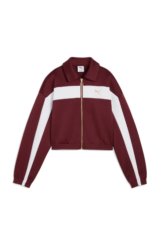 Relaxed Cropped Track Jacket Ruby Shimmer made by Puma
