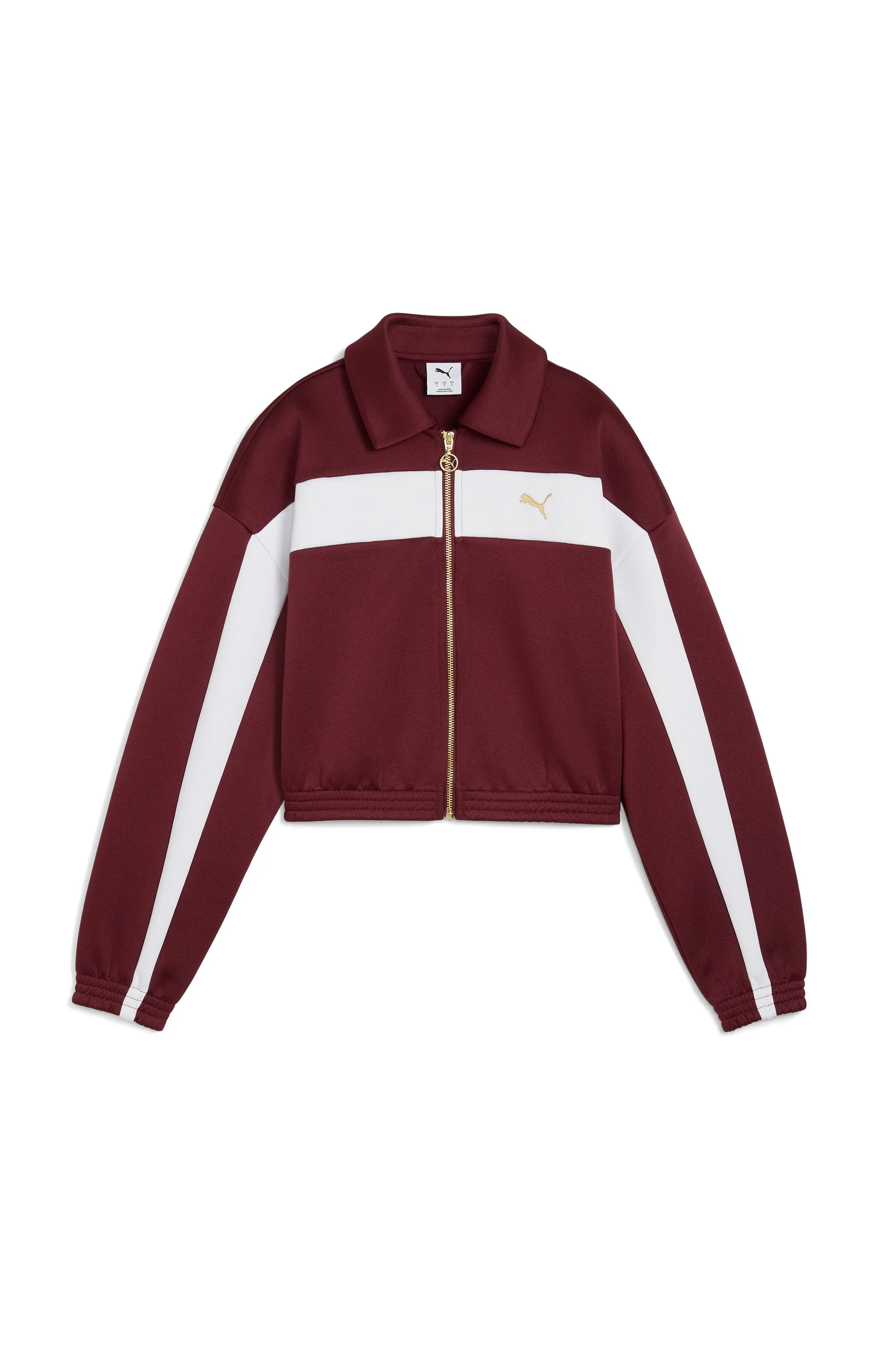 Relaxed Cropped Track Jacket Ruby Shimmer sold by Karen Walker