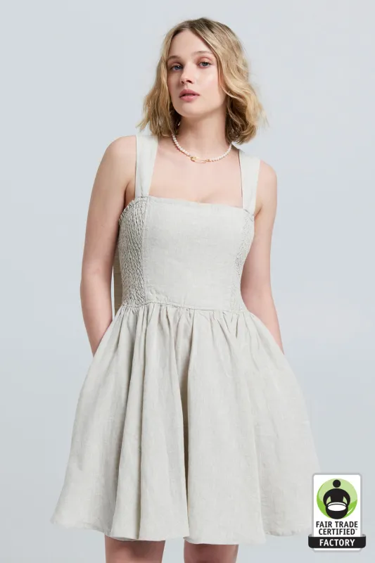 Eden Mini Dress Natural sold by Karen Walker