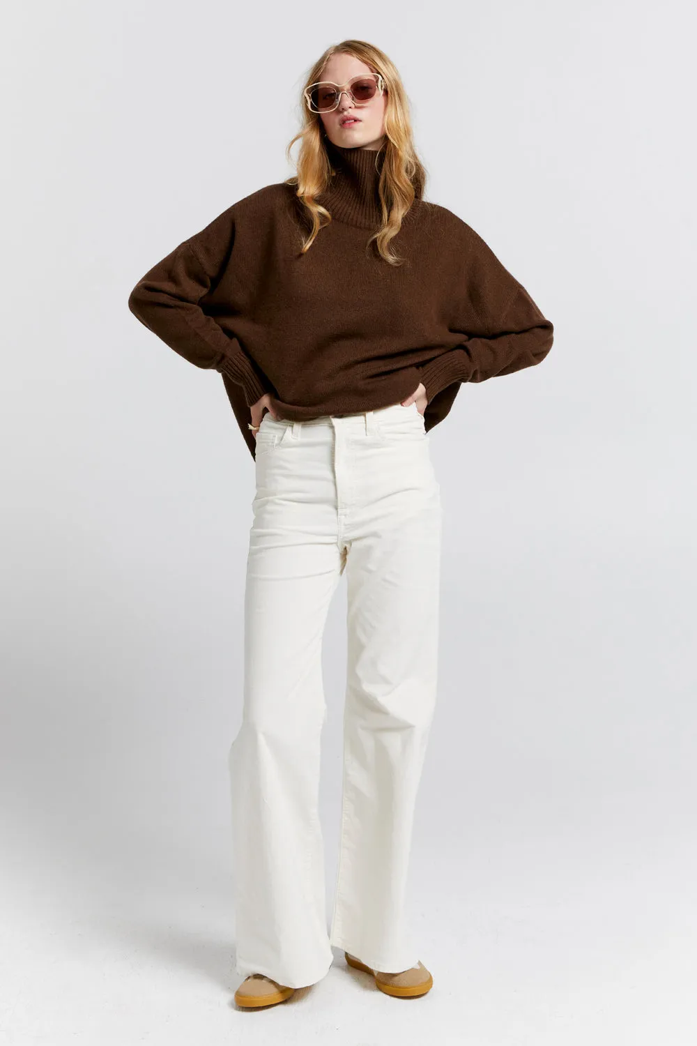 Ribcage Bell Jeans Egret sold by Karen Walker