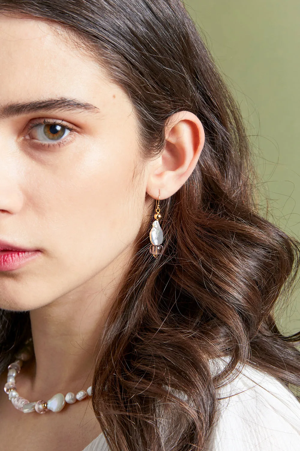 Pearl with Czech Glass Earring sold by Karen Walker product image thumbnail 5