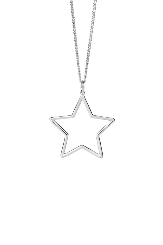 Star Outline Pendant Silver sold by Karen Walker
