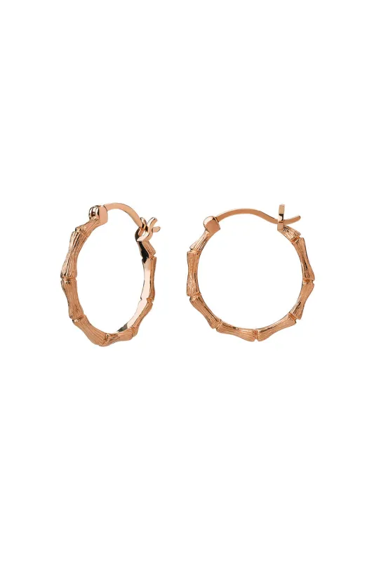 Bamboo Hoops Rose Gold sold by Karen Walker
