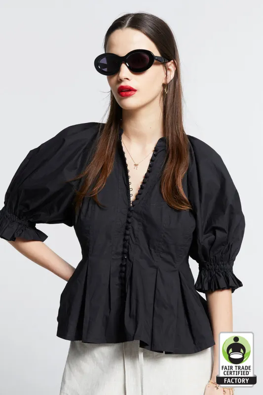 Melody Organic Cotton Top Black sold by Karen Walker