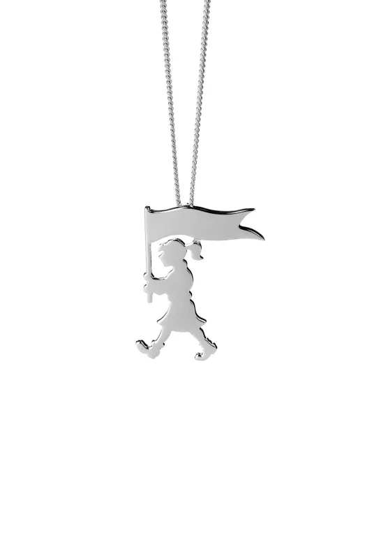 Marching Girl Necklace Silver sold by Karen Walker