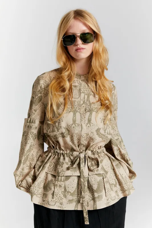 Discovery Shirt Natural/Herb Green sold by Karen Walker