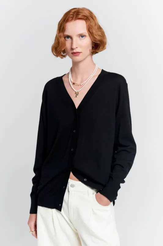 Daisy Cashmere Cardigan Black sold by Karen Walker