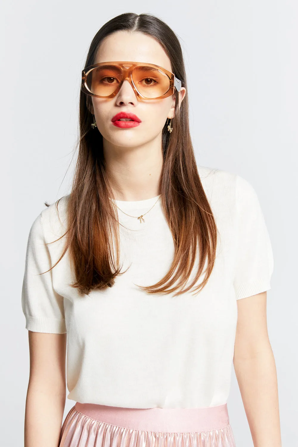 Fleur Cashmere T-Shirt Off-White sold by Karen Walker product image thumbnail 3