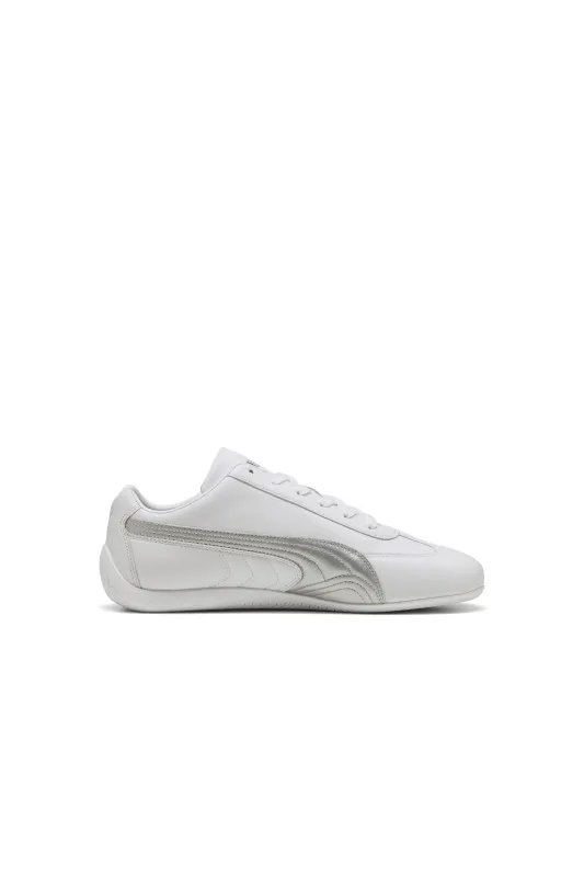 Speedcat Leather White/Silver sold by Karen Walker