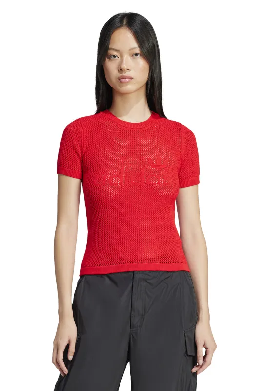 Crochet Tee Better Scarlet made by Adidas