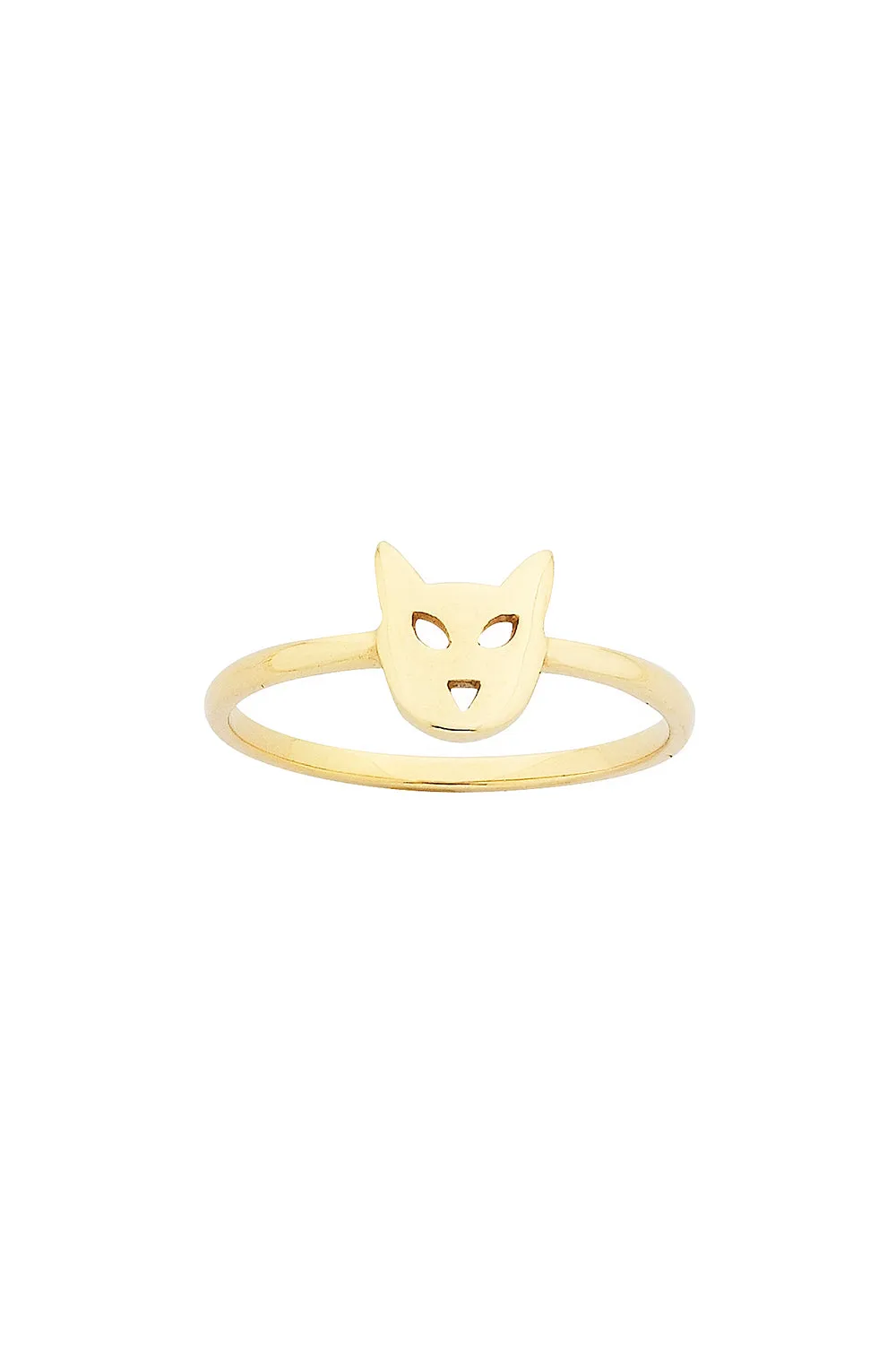 Mini Cat Ring Gold sold by Karen Walker