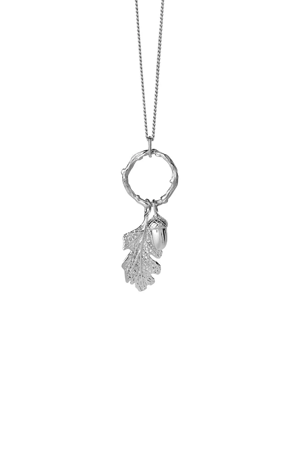 Acorn and Leaf Loop Necklace Silver sold by Karen Walker product image thumbnail 2