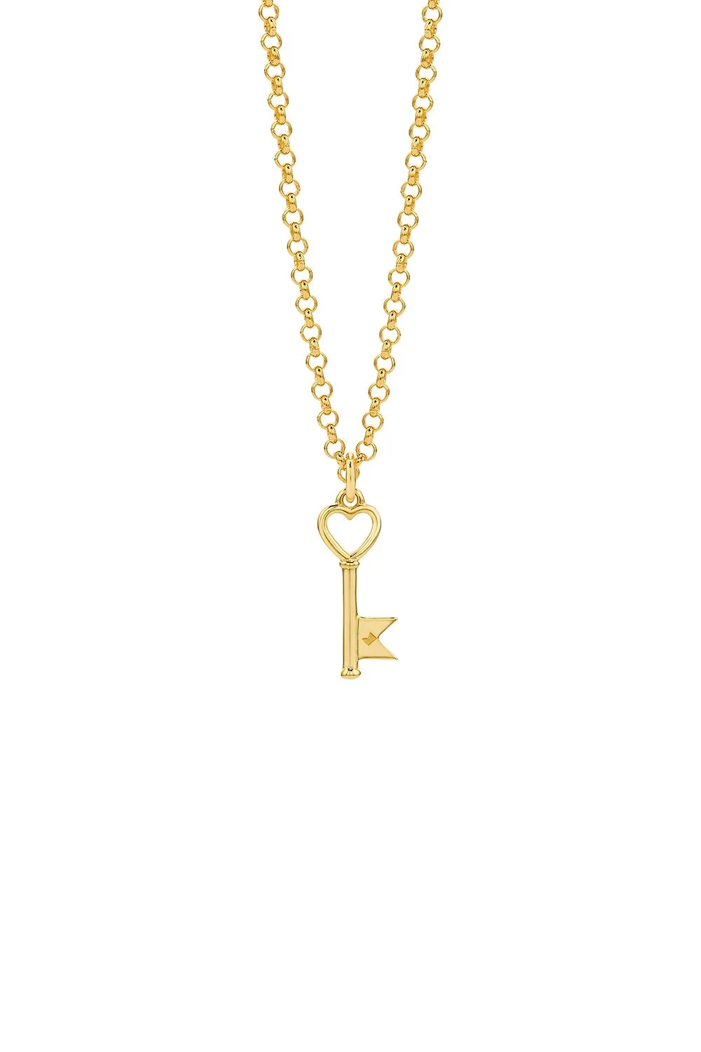 Monogram Key Necklace Gold sold by Karen Walker product image thumbnail 2