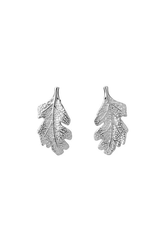 Leaf Studs Silver sold by Karen Walker