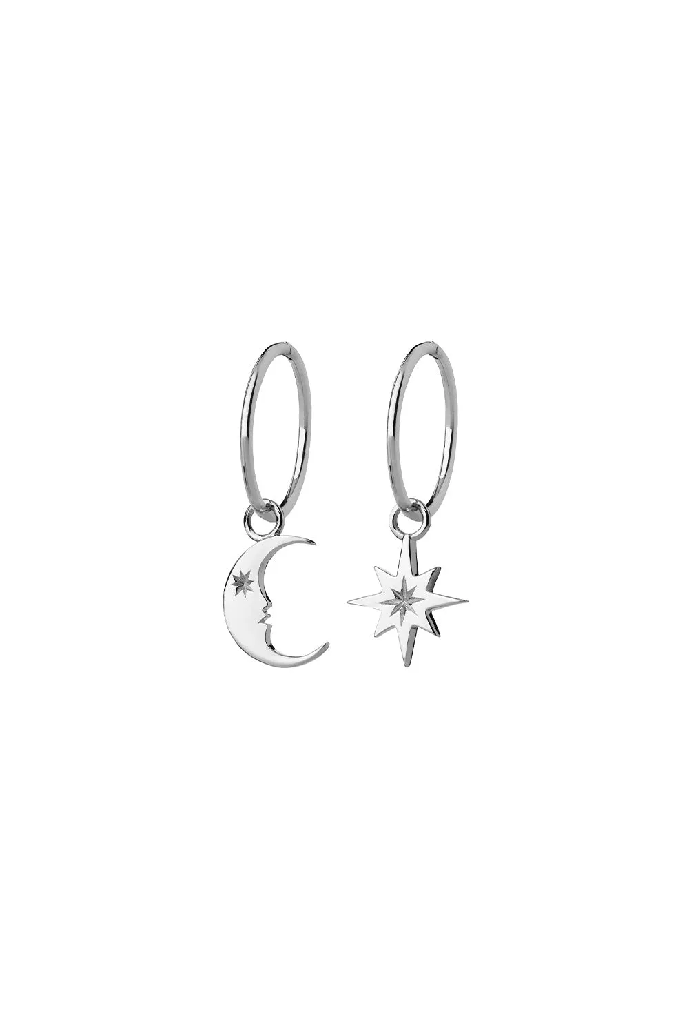 Crescent Moon and Star Sleepers Silver sold by Karen Walker