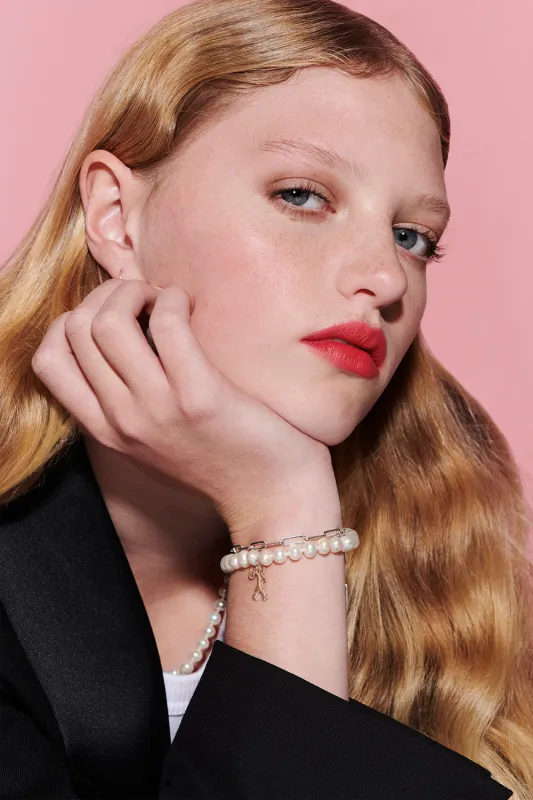 Girl with all the Pearls and Chain Bracelet Silver sold by Karen Walker