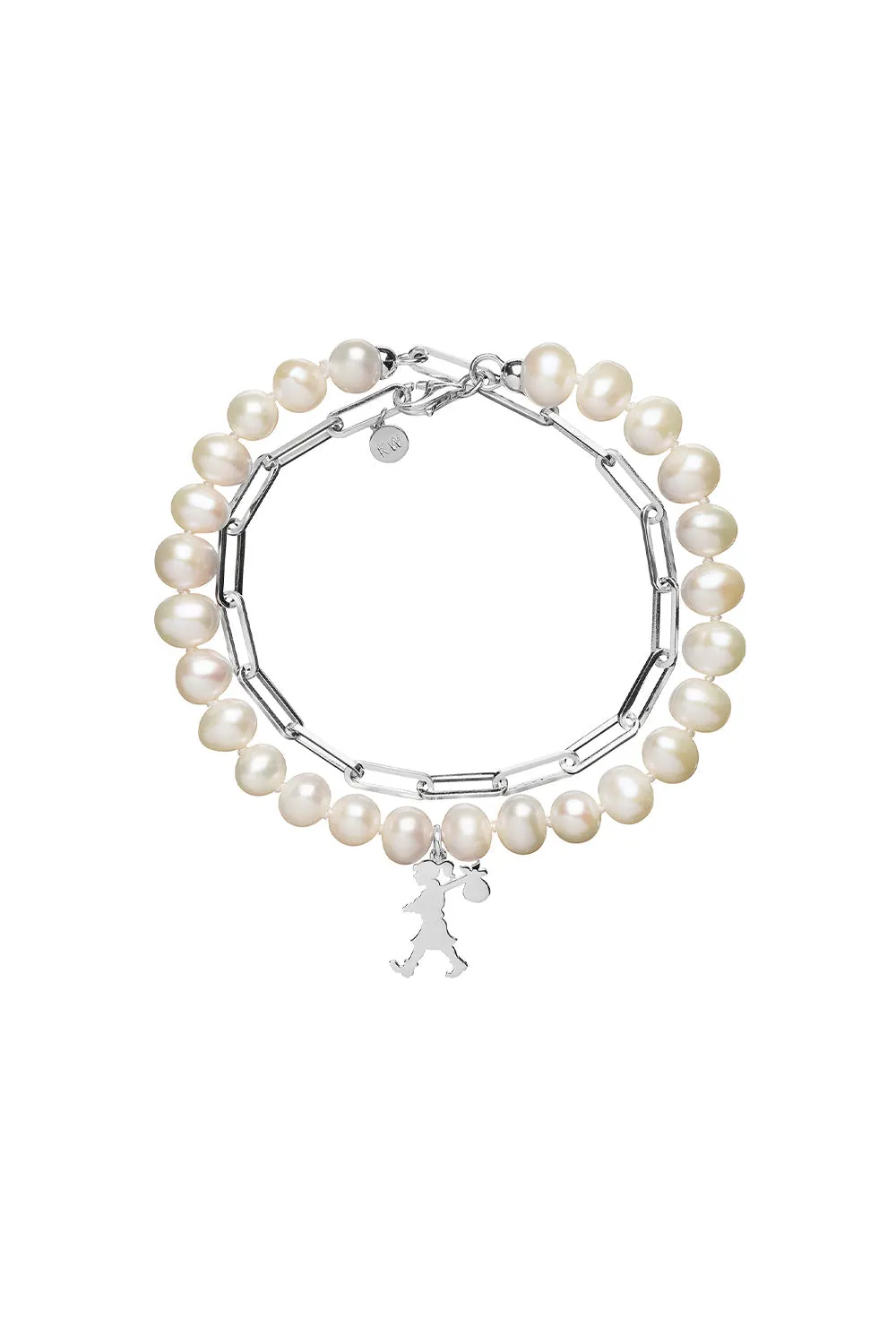 Girl with all the Pearls and Chain Bracelet Silver sold by Karen Walker product image thumbnail 2