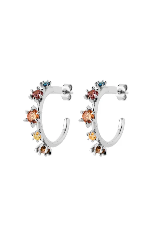 Baroque Earrings Silver sold by Karen Walker