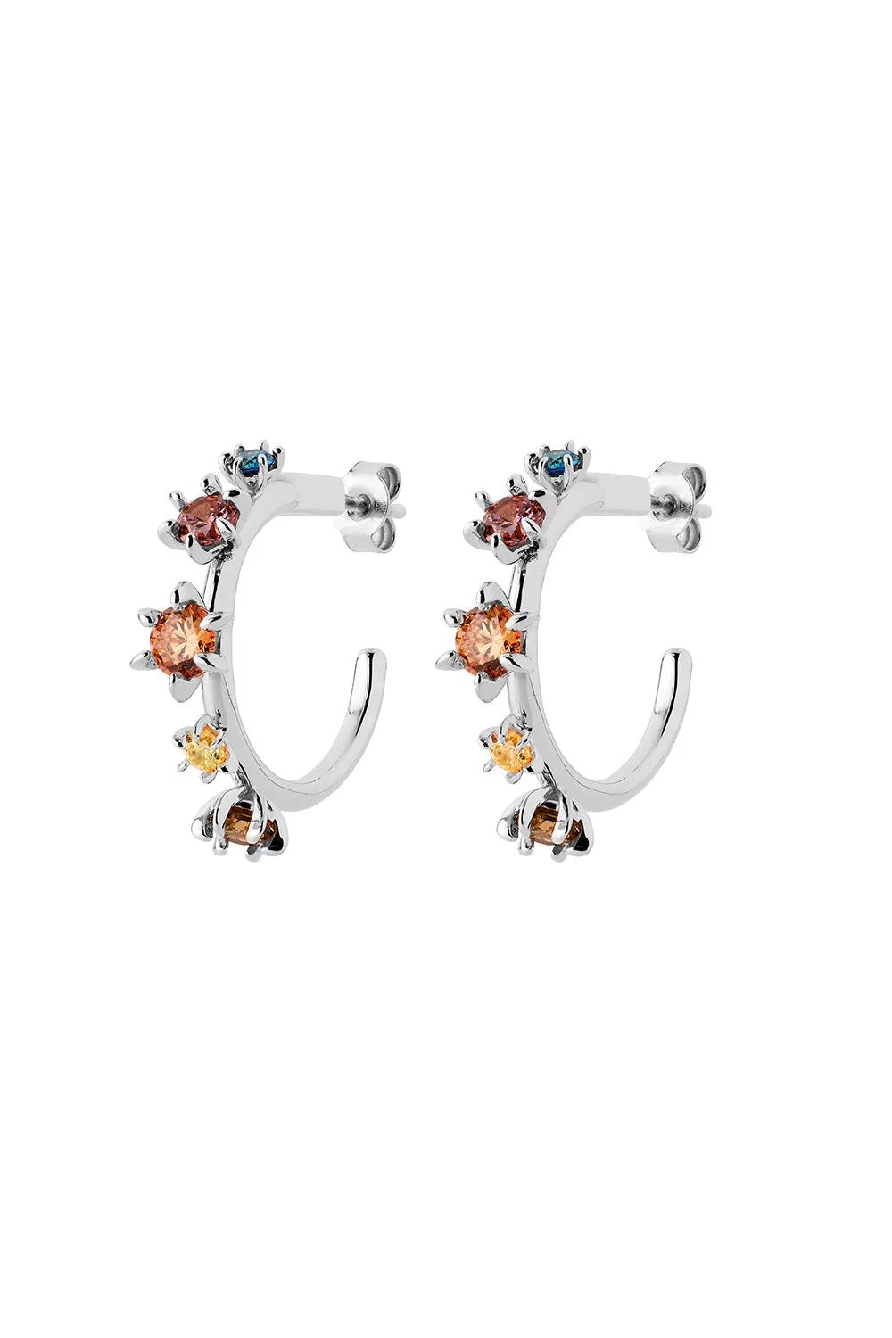 Baroque Earrings Silver sold by Karen Walker